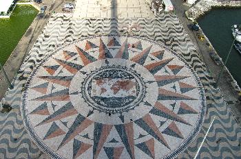Mapa del mundo, Torre de Belem, Lisboa, Portugal