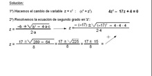 Álgebra: 14.Bicuadradas