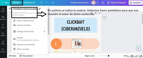 Cómo indicar la autoría en CANVA