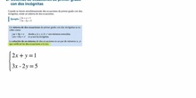 Sistemas de ecuaciones lineales. (Soluciones y método gráfico)