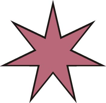 Polígono estrellado. 7 puntas