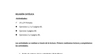 GUÍA DE ACTIVIDADES RELIGIÓN 1º Y 2º EP
