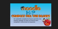 MOODLE H5P complex fill the blanks.