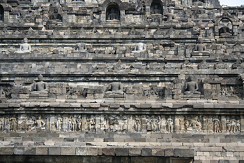 Vista de los distintos niveles, Templo Borobudur, Jogyakarta, In