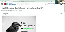 Estructura del examen de Lengua NI