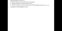 Ecuaciones de la Recta