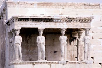 Pórtico de las Cariátides, Erecteion, Atenas