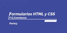 Formularios HTML y CSS. Parte3