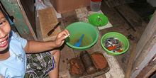 Preparando la comida, Campamento de pescado, Alunaga, Sumatra, I