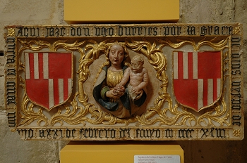 Museo diocesano de Huesca. Detalle del sepulcro del obispo Hugo