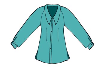 Blusa de manga raglán