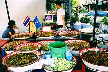 Puesto de comida tradicional, Tailandia