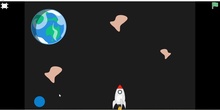 Utiliza Scratch Jr para crear un juego de evasión tipo Asteroid moviendo tu cohete