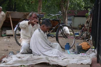 Peluquero de la Calle, Nueva Delhi