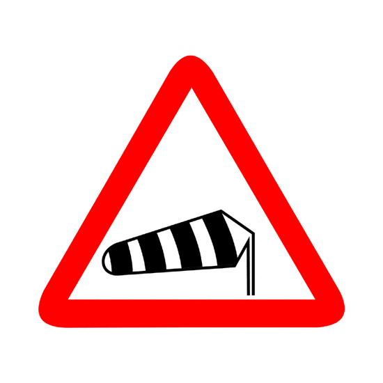 Peligro: Viento transversal