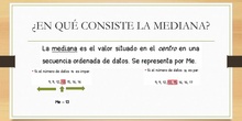 cálculo de la MEDIANA 