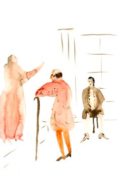 En su representación