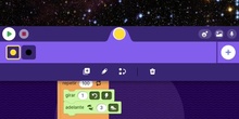 Programa con Octostudio para jugar a eclipsar el Sol y calcular el área visible