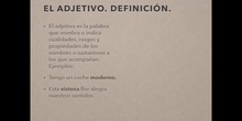 4º lengua El adjetivo 