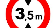 Prohibición de paso: Limitación de altura