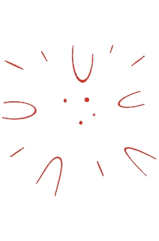 Globo rojo explotado