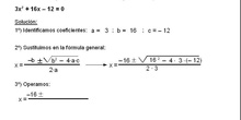 Álgebra: 11.Segundo grado