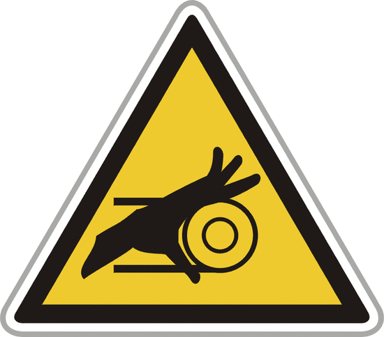 Peligro manos correas