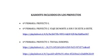 KAHOOTS REALIZADOS