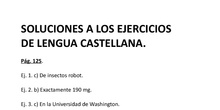 Soluciones a los ejercicios de Lengua