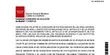 COMUNICADO RELATIVO A LA DECISIÓN DE NO REALIZACIÓN DE LAS EVALUACIONES EXTERNAS DE NIVEL LINGÜÍSTICO