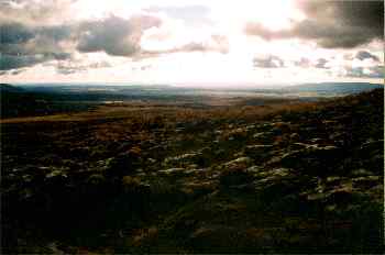 Vista desde la ladera del volcan Ruapehu en el Parque nacional d
