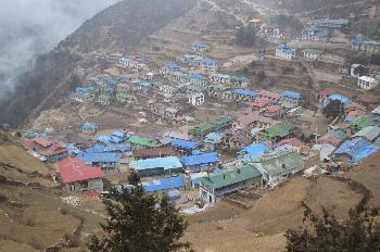 Namche Bazaar, vista de arriba