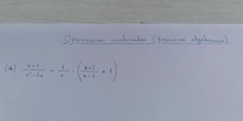 FRACCIONES ALGEBRAICAS. OPERACIONES COMBINADAS. PARTE 1