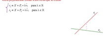 Perpendicular común a dos rectas y proyección de una recta en un plano