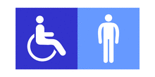Baños masculinos accesibles a discapacitados