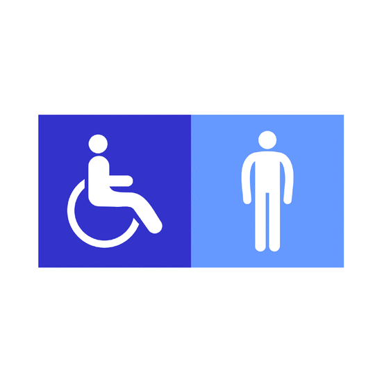 Baños masculinos accesibles a discapacitados