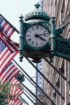 Reloj del edificio Marshall Fields, Chicago, Estados Unidos