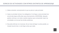 Instrucciones Espacio de Aprendizaje con ritmos distintos