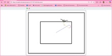 Programa con Scratch el movimiento de un personaje cambiando de ángulo al chocar con el color negro y dejando una estela de color
