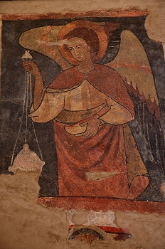 ángel turiferario. Capilla de San Juan Evangelista, Huesca