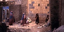 Grupo de mujeres en Shibam, Yemen