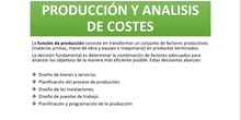 TEMA 6: PRODUCCIÓN Y ANÁLISIS DE COSTES