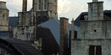 Tejados y torre de la Catedral, Gante