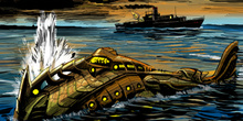 Veinte mil leguas de viaje submarino: El Nautilus es bombardeado