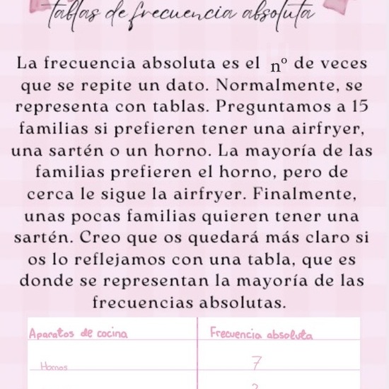 TABLAS DE FRECUENCIA ABSOLUTA