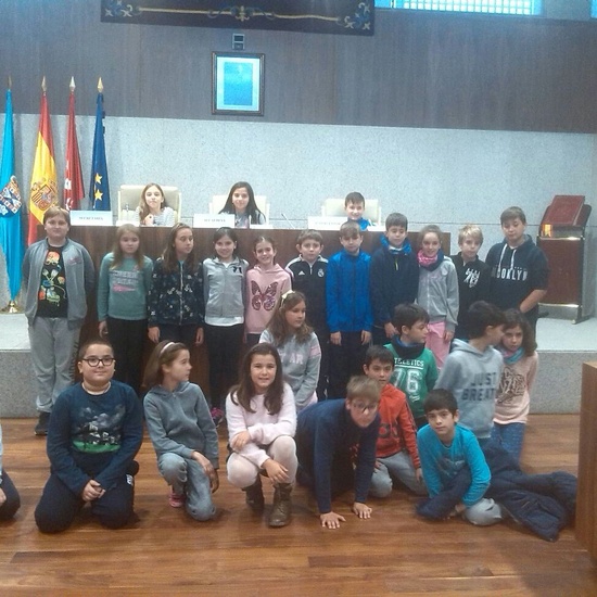 Visita al salón de plenos en 5º 3