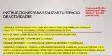 INSTRUCCIONES PARA REALIZAR TU ESPACIO DE ACTIVIDADES TAREA 5