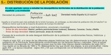 VIDEO APARTADO 5 LA DISTRIBUCIÓN DE LA POBLACIÓN ESPAÑOLA. DESEQUILIBRIOS TERRITORIALES