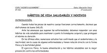 Hábitos de vida saludable: 4º ESO