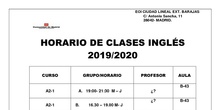 Horarios clases EOI Barajas 2019-2020